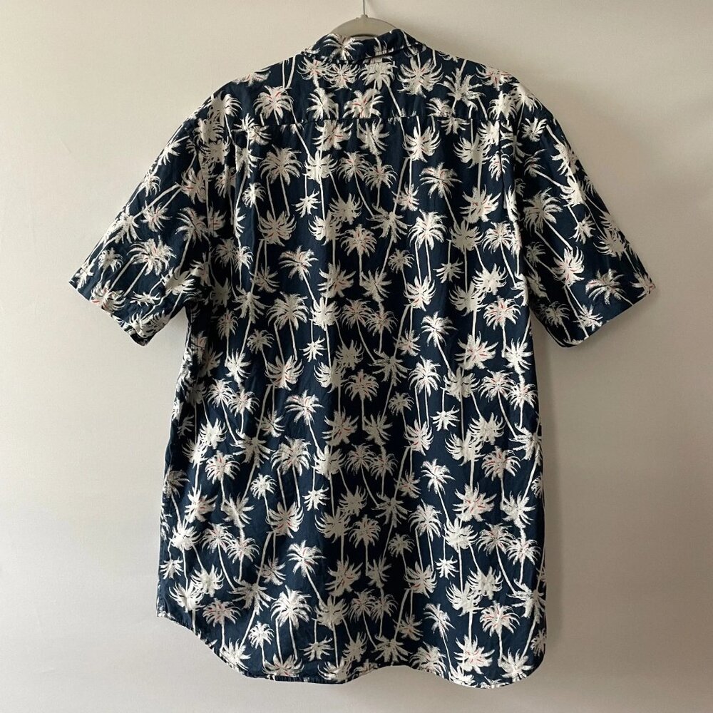 Old Navy Mens Blue Regular Fit Hawaiian Vacation Button Up Shirt Size XL Tall - Picture 2 of 8